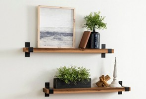 Wooden Wall Shelf Living Room Kitchen